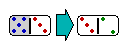 Esempio di posizione delle tessere del Domino